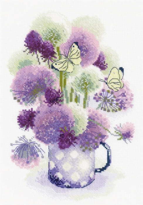 Purple Allium Cross Stitch Kit By RIOLIS