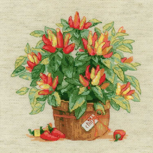 Peppers in a Pot Cross Stitch Kit By RIOLIS