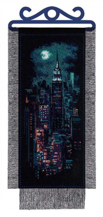 New York at Night Cross Stitch Kit By RIOLIS