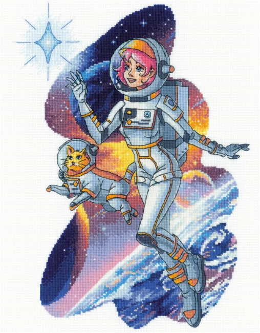 Straight To The Stars Cross Stitch Kit By RIOLIS