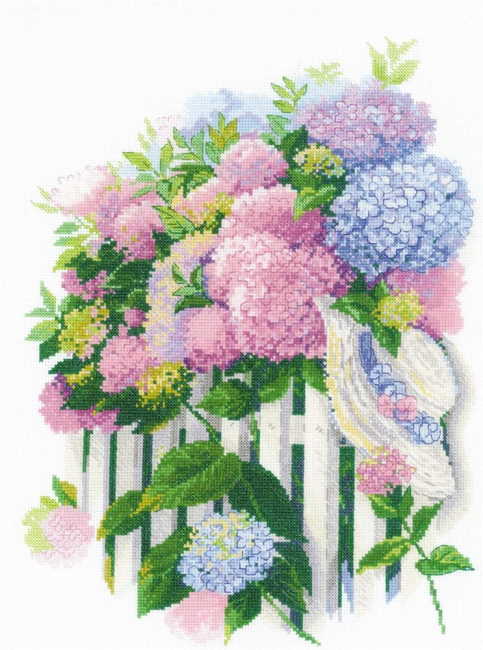 Hydrangea Garden Cross Stitch Kit By RIOLIS