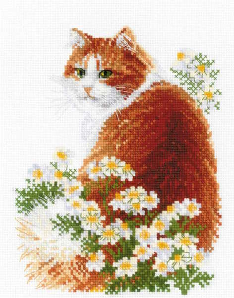 Ginger Meow Cross Stitch Kit By RIOLIS