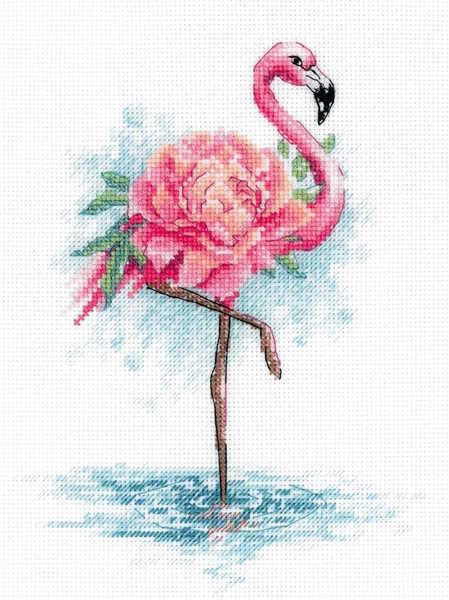 Blooming Flamingo Cross Stitch Kit By RIOLIS