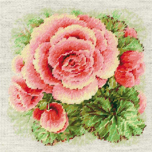 Begonia Cross Stitch Kit By RIOLIS