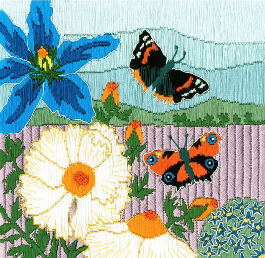 Butterfly Meadow Long Stitch Kit by Bothy Threads