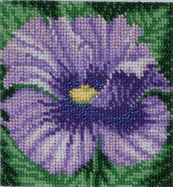 Blue Poppy Bead Embroidery Kit by VDV