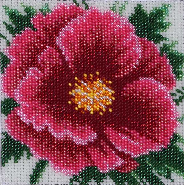 Chinese Rose Bead Embroidery Kit by VDV