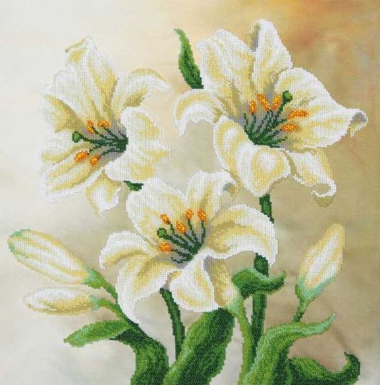 Lilies Bead Embroidery Kit by VDV