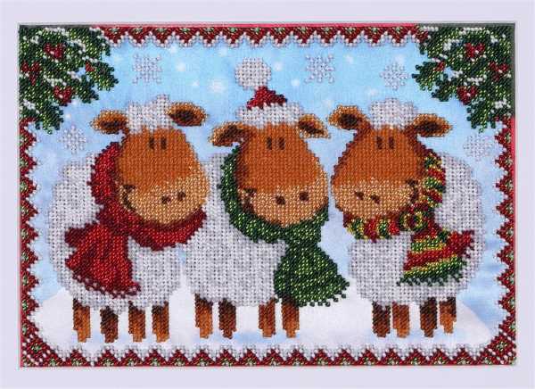 Christmas Sheep Bead Embroidery Kit by VDV