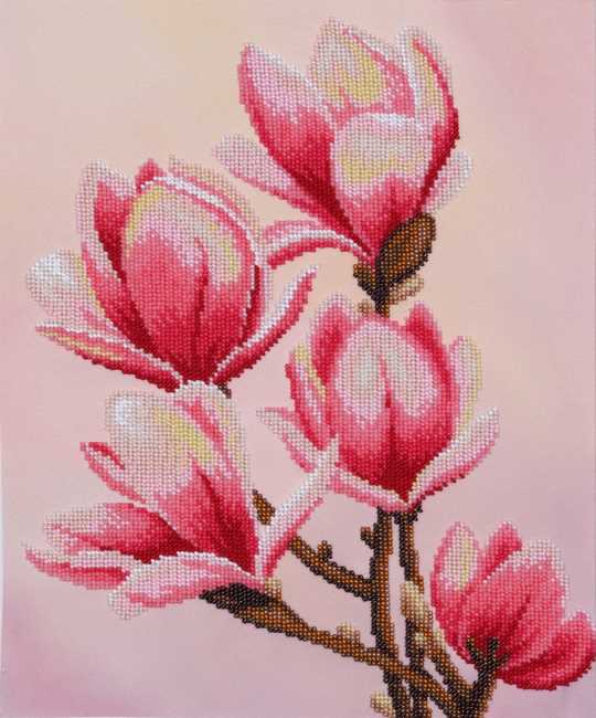 Magnolia Blooming Bead Embroidery Kit by VDV