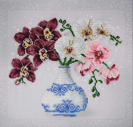 Floral Sketch Orchids Bead Embroidery Kit by VDV