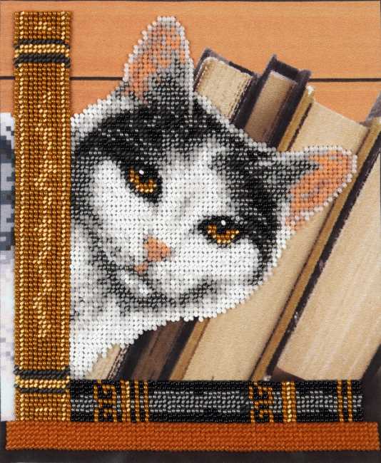 Mitsyk the Cat Bead Embroidery Kit by VDV