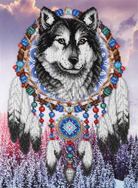 Dream Catcher Wolf Bead Embroidery Kit by VDV