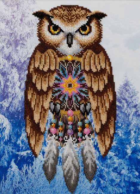 Dream Catcher Owl Bead Embroidery Kit by VDV
