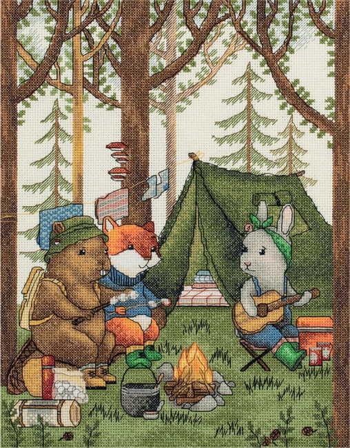 Woodland Camping Cross Stitch Kit by PANNA