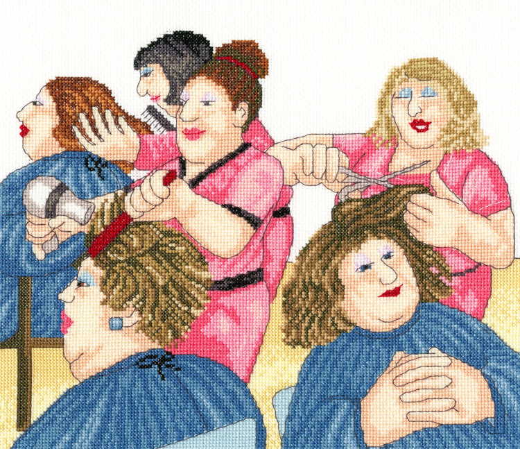 Hair with Flair - Beryl Cook Cross Stitch Kit By Bothy Threads