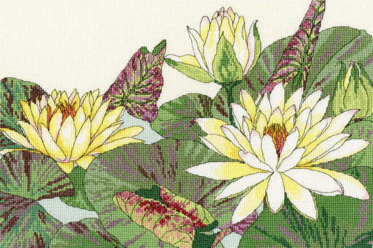 Waterlily Blooms Cross Stitch Kit By Bothy Threads