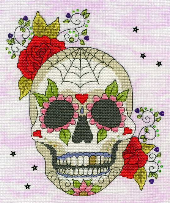Sugar Skull Cross Stitch Kit By Bothy Threads