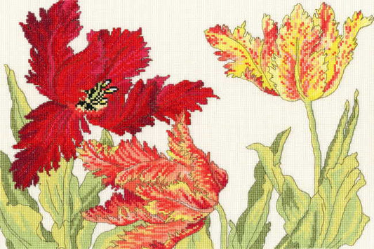 Tulip Blooms Cross Stitch Kit By Bothy Threads