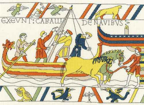 Bayeux Tapestry The Normans Landing Cross Stitch Kit By Bothy Threads