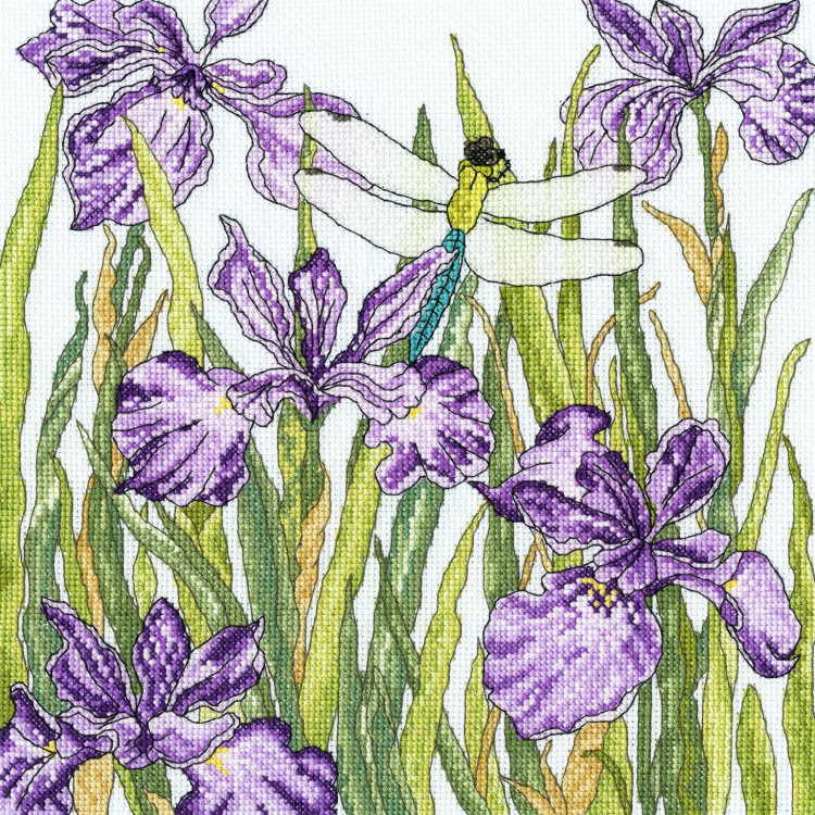 Iris Garden Cross Stitch Kit By Bothy Threads