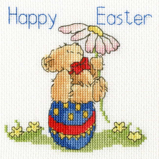 Easter Teddy Cross Stitch Card Kit By Bothy Threads