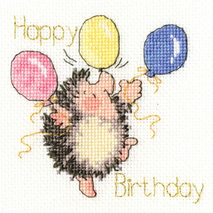 Birthday Balloons Cross Stitch Card Kit By Bothy Threads