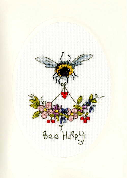 Bee Happy Cross Stitch Card Kit By Bothy Threads