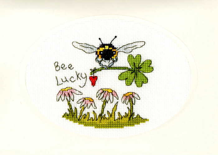 Bee Lucky Cross Stitch Card Kit By Bothy Threads