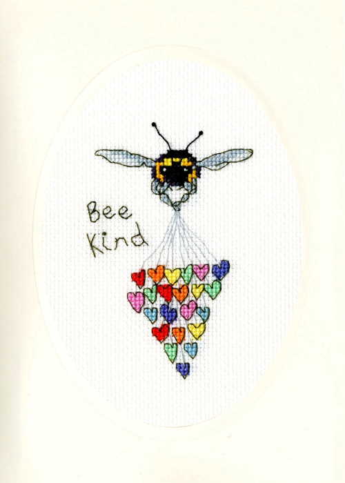 Bee Kind Cross Stitch Card Kit By Bothy Threads