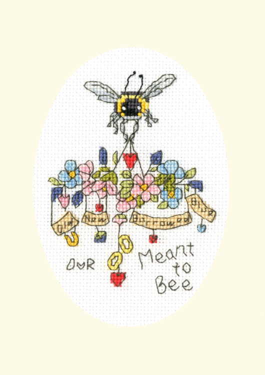 Meant to Bee Cross Stitch Card Kit By Bothy Threads