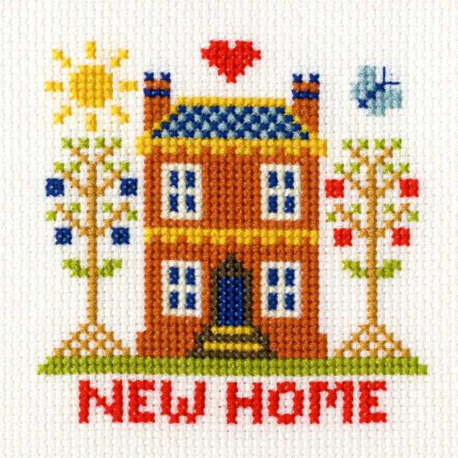 New Home Cross Stitch Card Kit By Bothy Threads