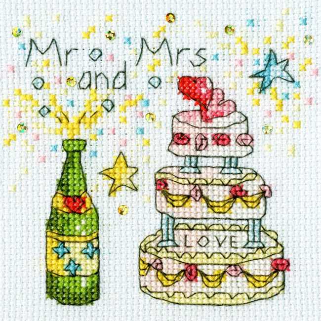 Cheers Cross Stitch Card Kit By Bothy Threads