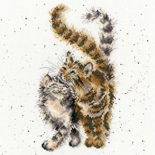 Cat cross stitch kit – budgiegoods