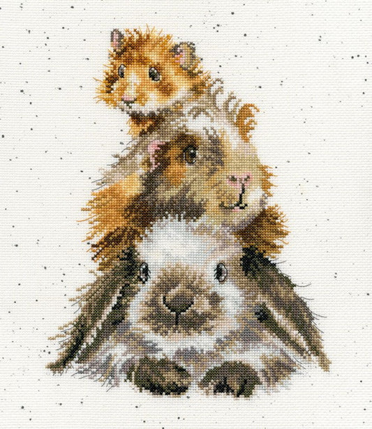 Piggy in the Middle Cross Stitch Kit By Bothy Threads