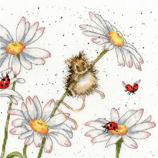 Daisy Mouse Cross Stitch Kit By Bothy Threads