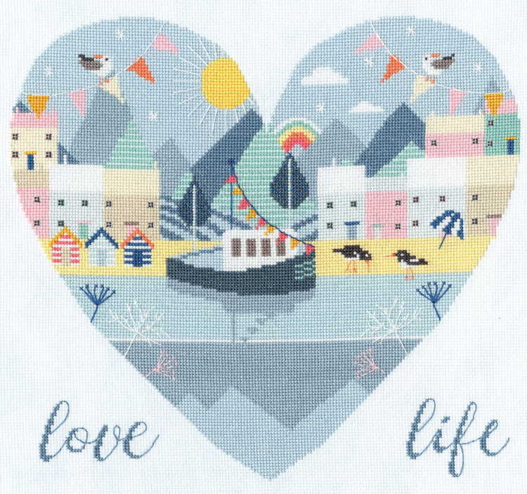 Love Life Cross Stitch Kit By Bothy Threads