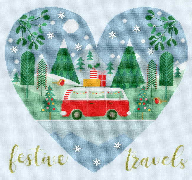 Festive Travels Cross Stitch Kit By Bothy Threads