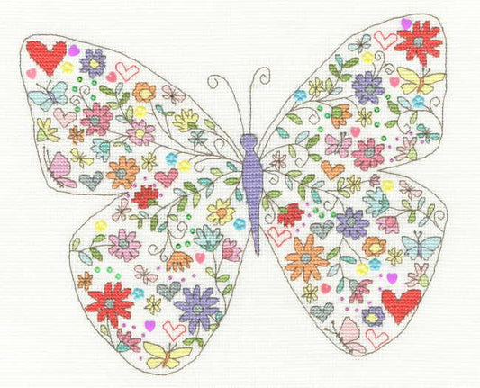 Lovely Butterfly Cross Stitch Kit By Bothy Threads