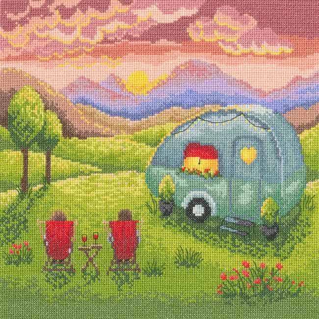 Our Happy Place Lucy Pittaway Cross Stitch Kit By Bothy Threads