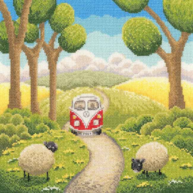 Road Trip Lucy Pittaway Cross Stitch Kit By Bothy Threads