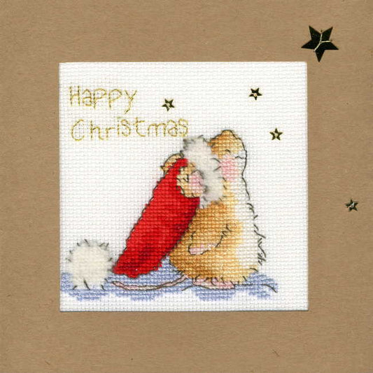 Fleece Navidad - Kit punto croce per biglietti di Natale di Bothy Fleece Navidad - Kit punto croce per biglietti di Natale di Bothy