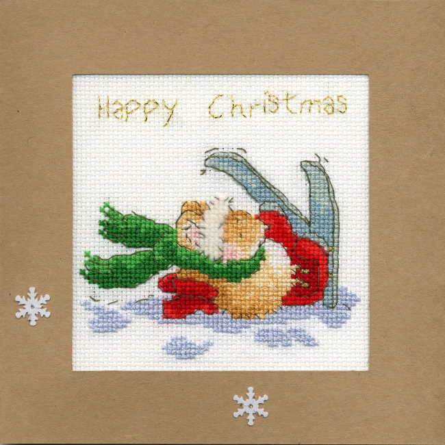 Apres Ski Cross Stitch Christmas Card Kit by Bothy Threads