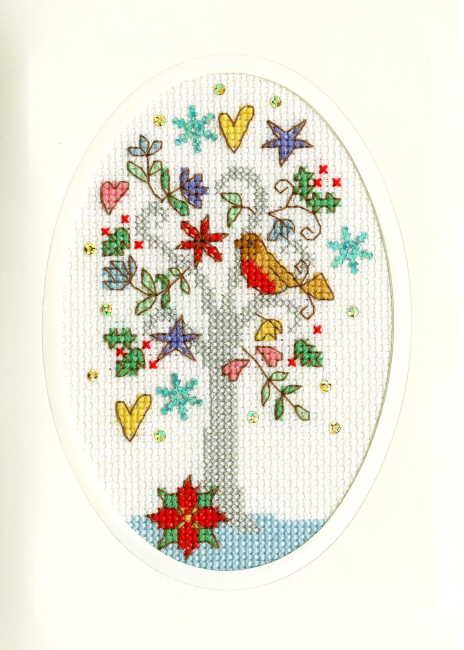 Winter Wishes Cross Stitch Christmas Card Kit by Bothy Threads