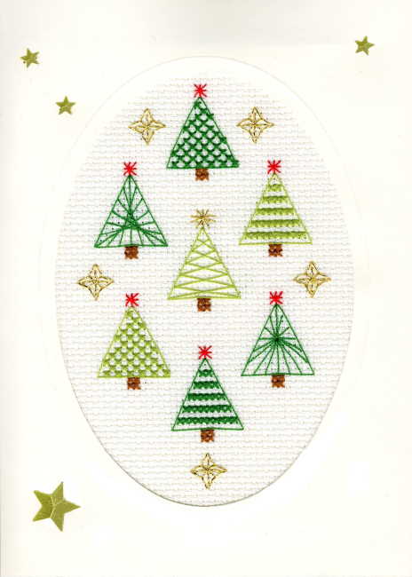 Christmas Forest Cross Stitch Christmas Card Kit by Bothy Threads