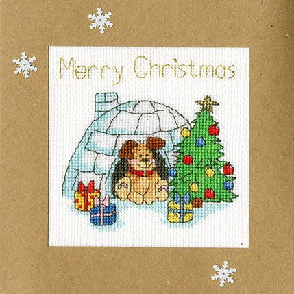 Winter Woof Cross Stitch Christmas Card Kit by Bothy Threads