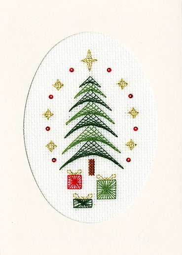 All Wrapped Up Cross Stitch Christmas Card Kit by Bothy Threads