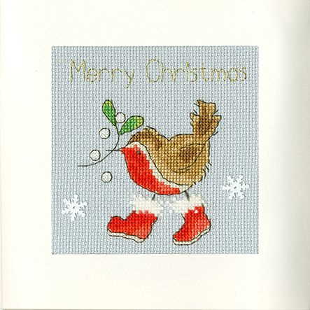 Step Into Christmas Cross Stitch Christmas Card Kit by Bothy Threads