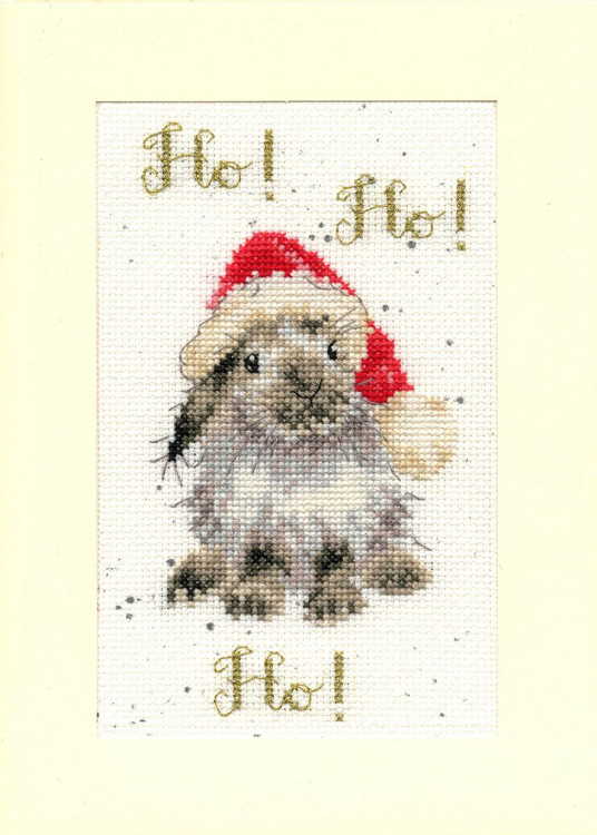 Ho Ho Ho Cross Stitch Christmas Card Kit by Bothy Threads