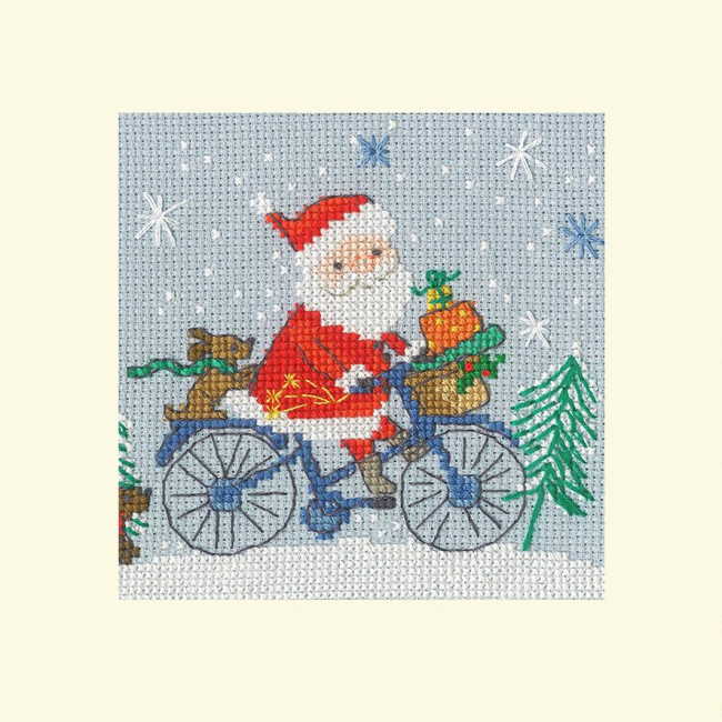one of a range lovely Christmas Card cross stitch designs based on the artwork of Hannah Dale. Each Wrendale Designs counted cross stitch Christmas card kit is stitched using speckled aida and comes with card mount and envelope.